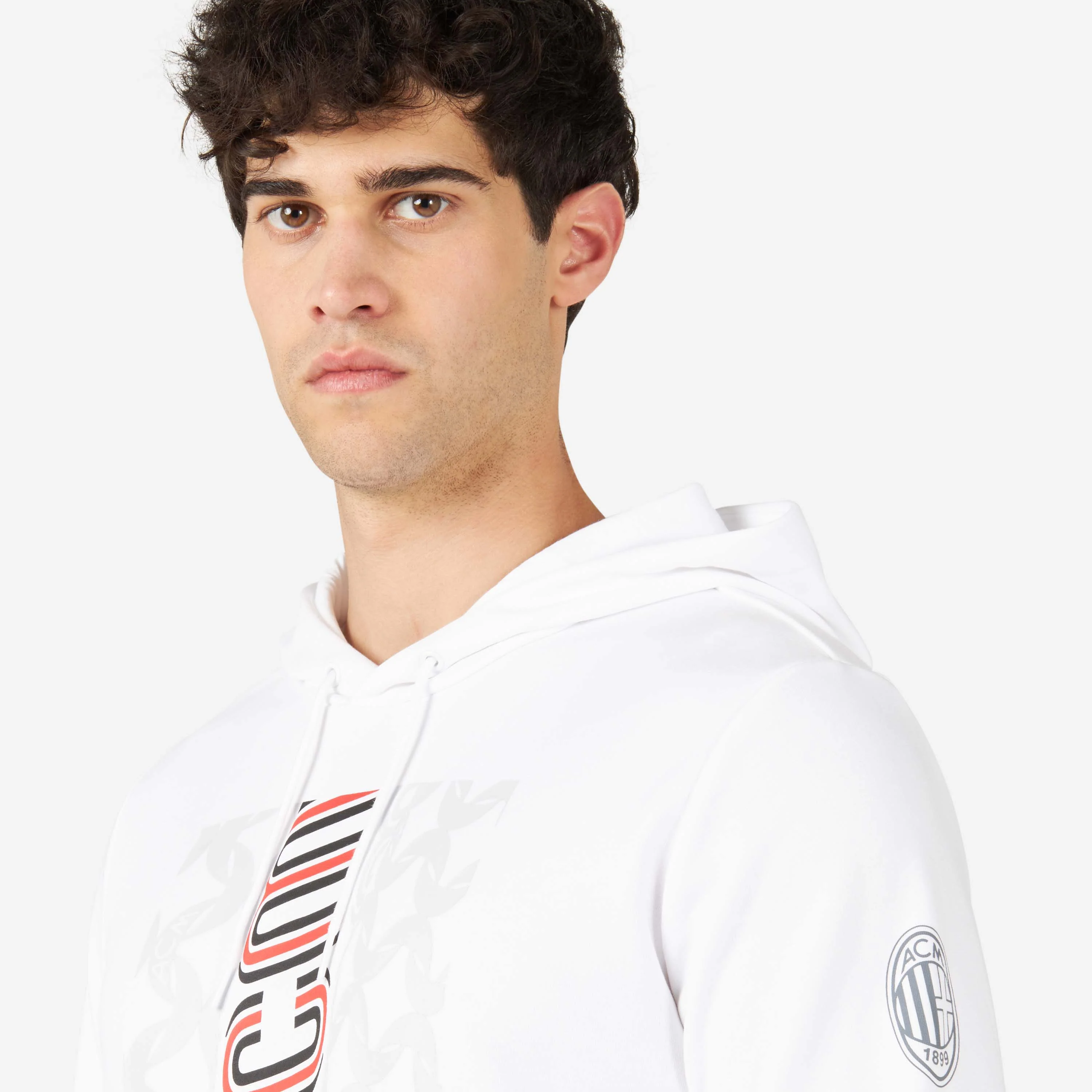 FELPA MILAN FOOTBALL CORE CON CAPPUCCIO E STAMPA - Image 6