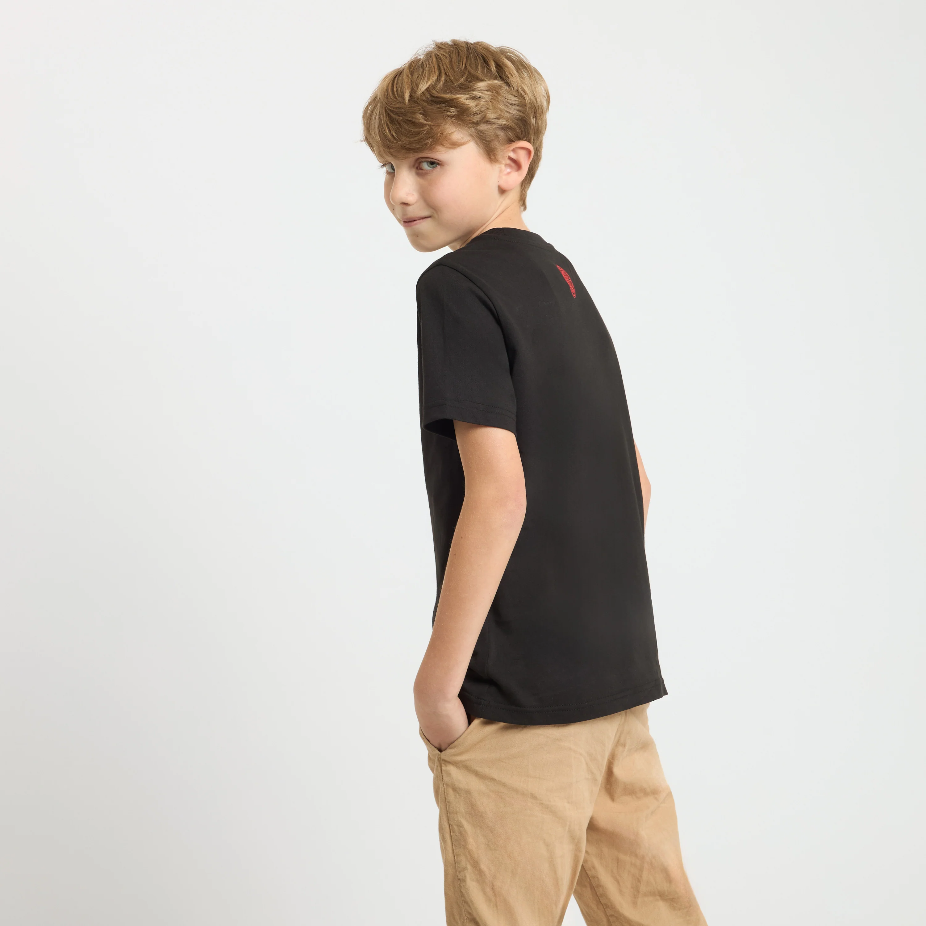 T-SHIRT NERA CON GRAFICA ROSSONERI BAMBINO MILAN CULTURE - Image 4