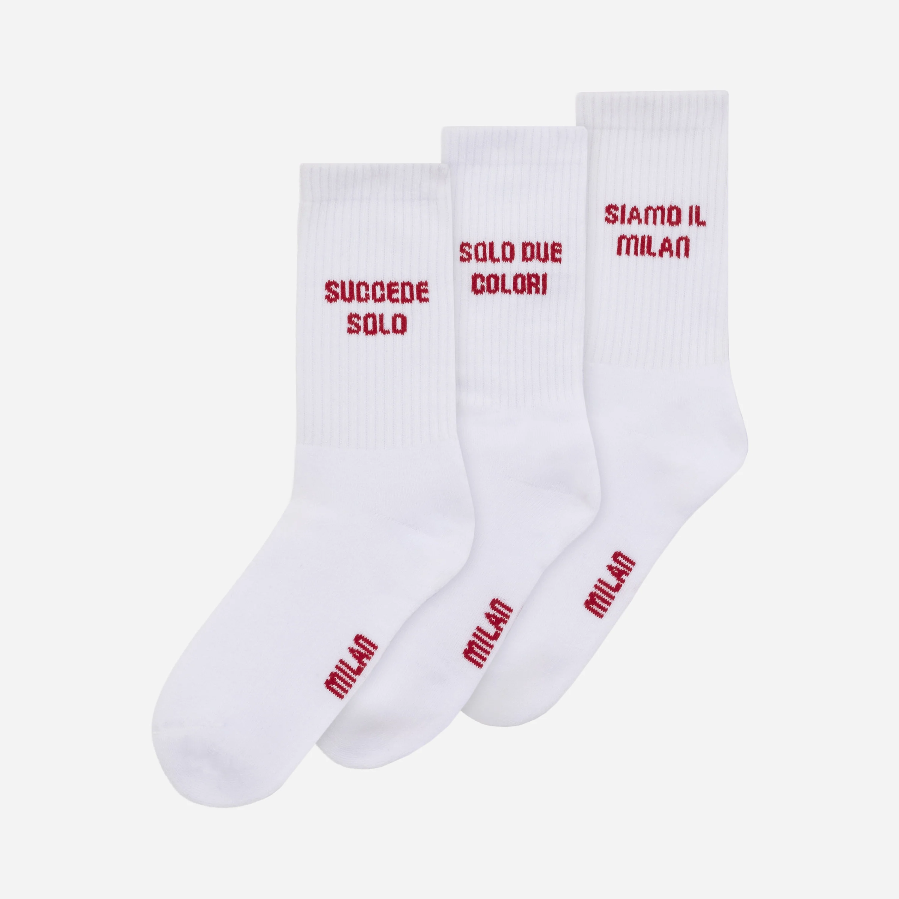 SET TRE CALZE CON FRASI MILAN
