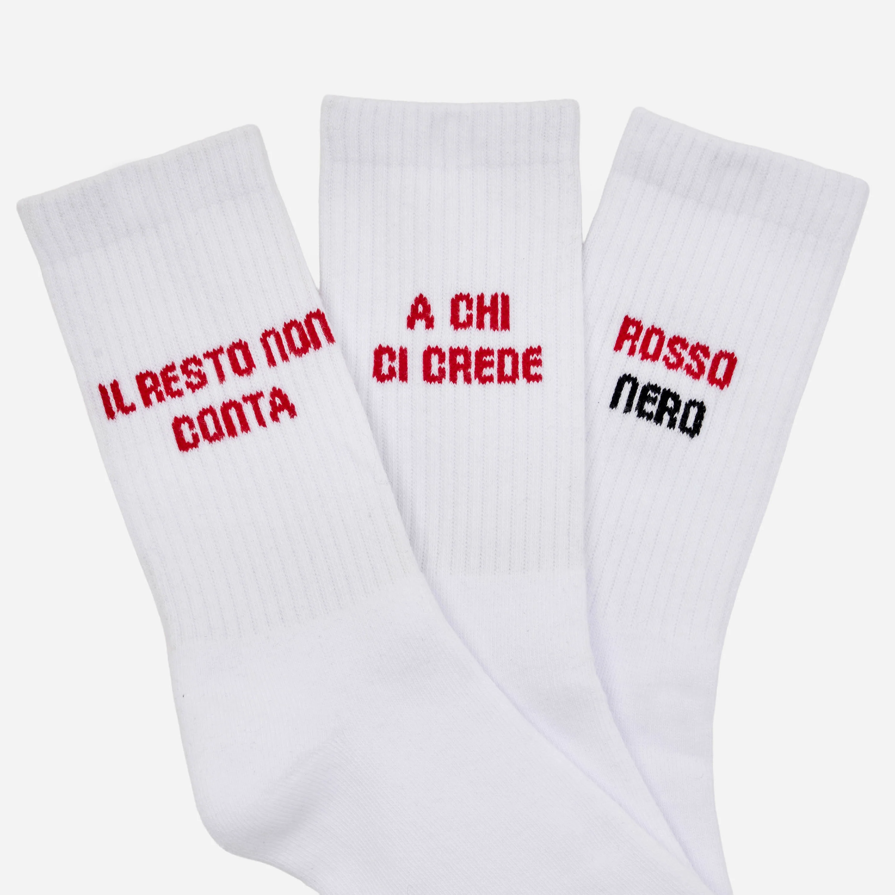 SET TRE CALZE CON FRASI MILAN - Image 4