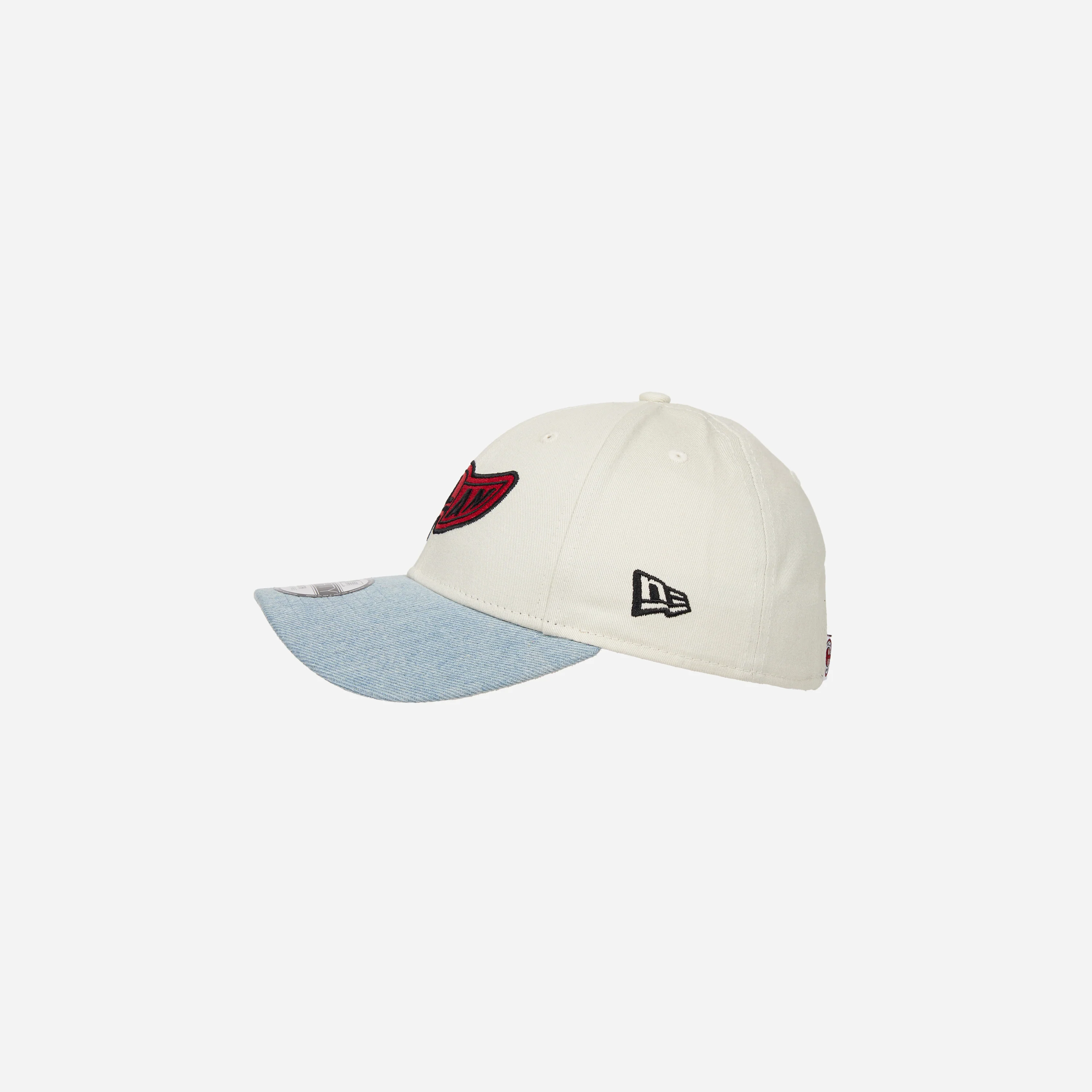 CAPPELLINO BAMBINO 9FORTY® NEW ERA X AC MILAN BIANCO CON VISIERA IN DENIM - Image 5
