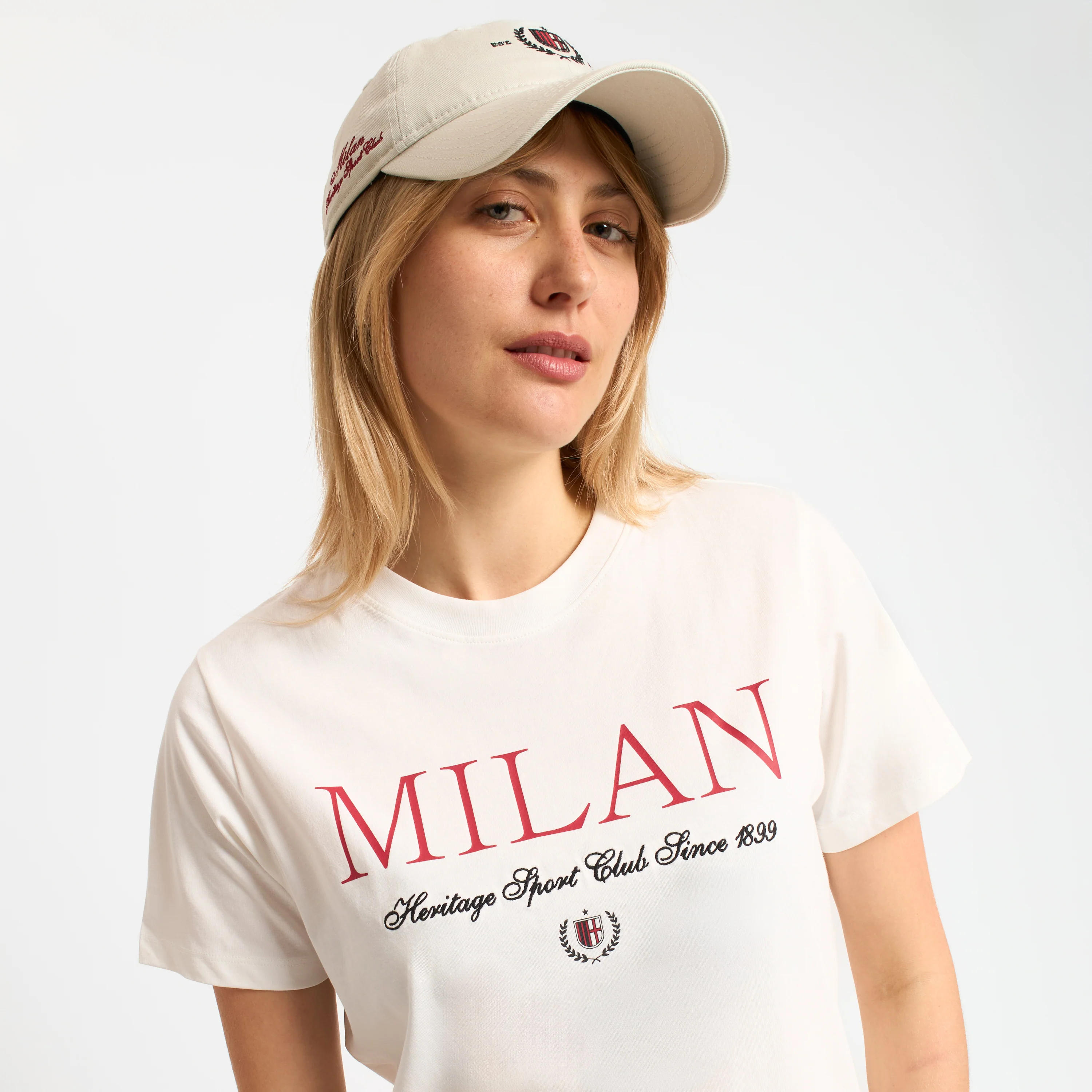 CAPPELLINO 9TWENTY® NEW ERA X AC MILAN BIANCO CON RICAMO LOGO MILAN DONNA - Image 5